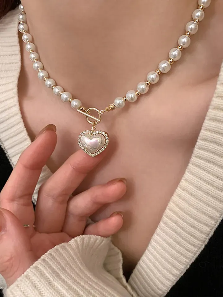 Korean Elegant Pearl Necklace For Women
