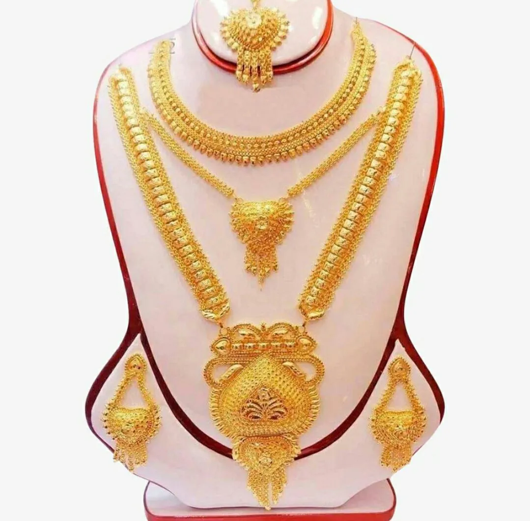 Indian Sita Har Gold Plated Jewellery Necklace Set For Women - Necklace