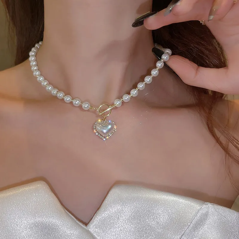 Korean Elegant Pearl Necklace For Women thumbnail