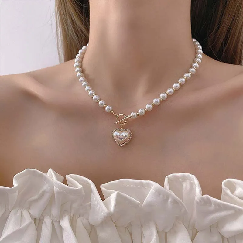 Korean Elegant Pearl Necklace For Women thumbnail