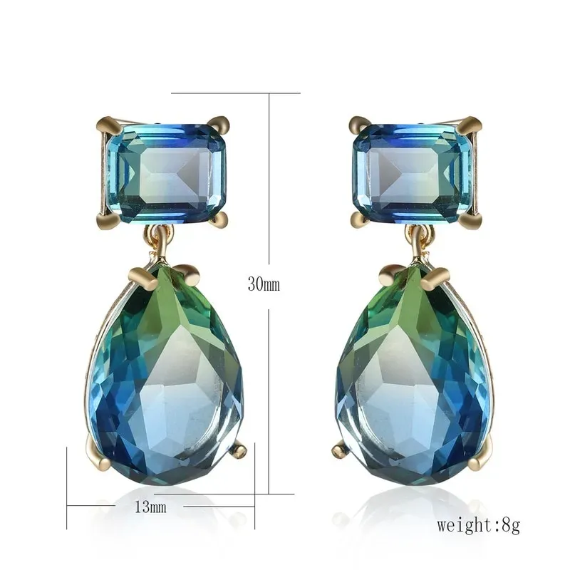Multicolour Trendy Jewelry Geometric Polygon Drop Earrings thumbnail